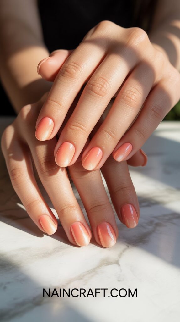 Peach Ombre Nails Spring Nails Design ideas Peach Ombre Nails Spring Nails Design ideas