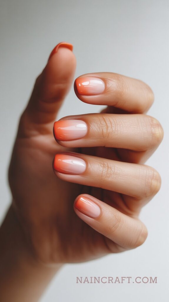 Peach Ombre Nails Spring Nails Design ideas Peach Ombre Nails Spring Nails Design ideas