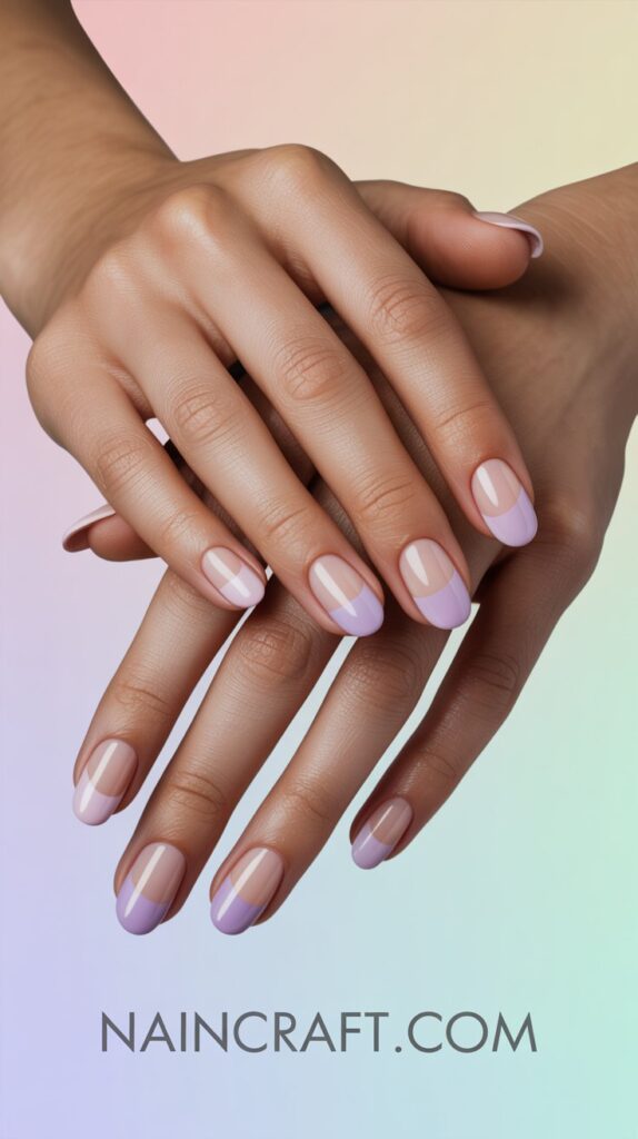 Blush Pink and Lilac Spring nails design ideas 2025 Blush Pink and Lilac Spring nails design ideas 2025