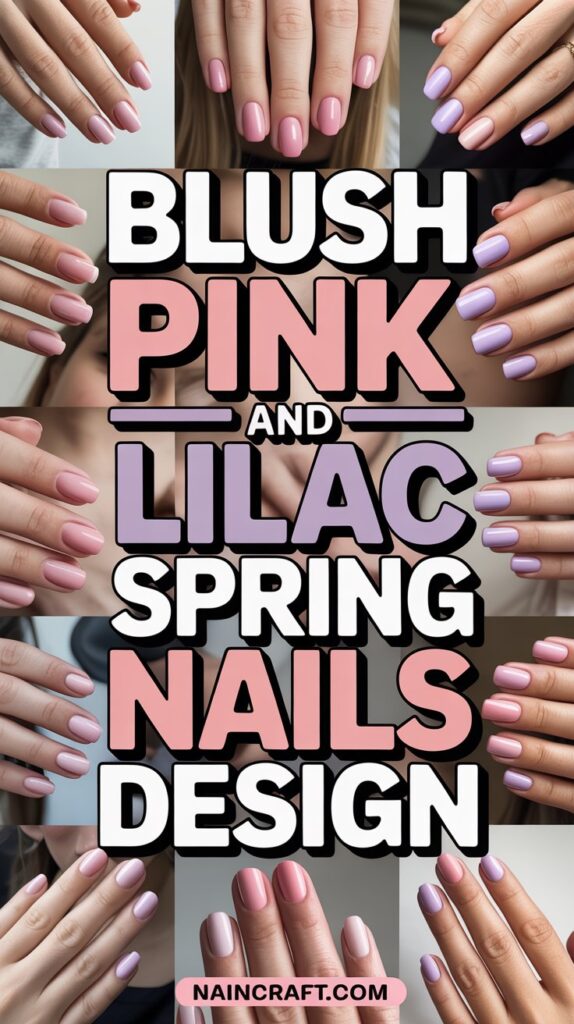 Blush Pink and Lilac Spring nails design ideas 2025 Blush Pink and Lilac Spring nails design ideas 2025