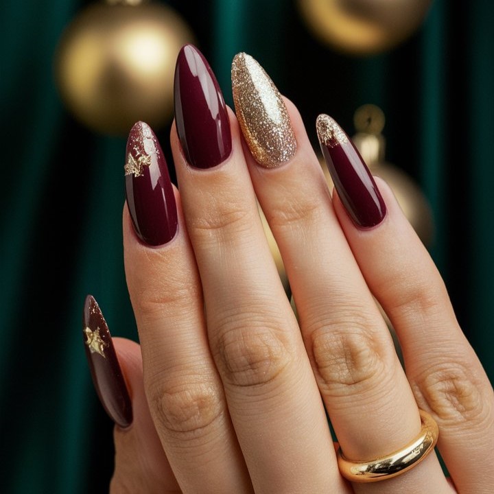 Classy Christmas Nails