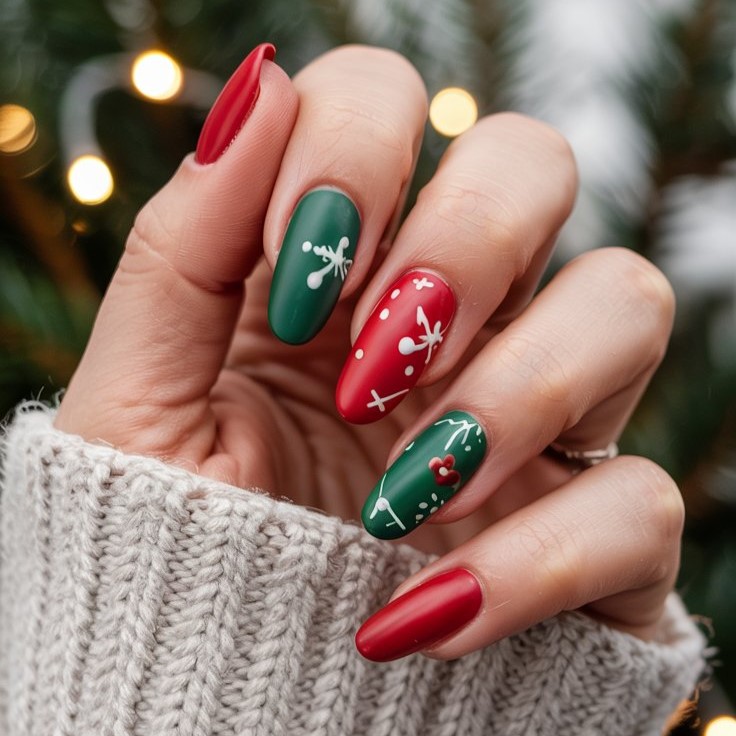 Easy Christmas Nails