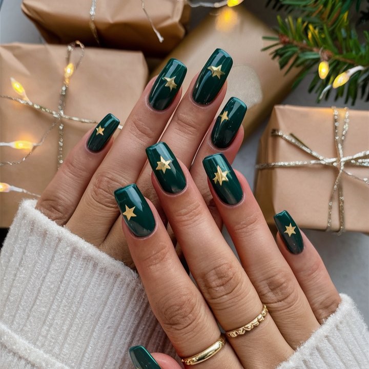 Green Christmas Nails