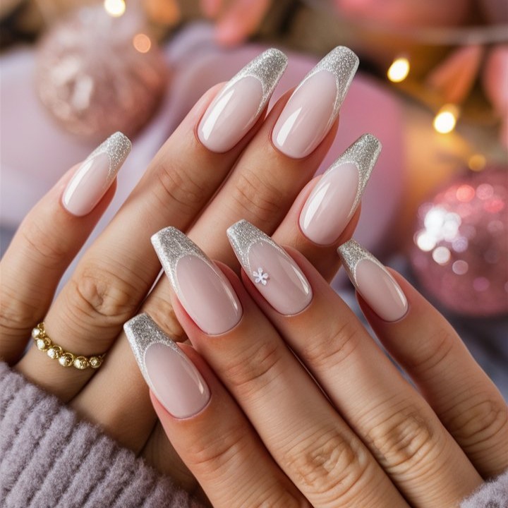 Pink Christmas Nails