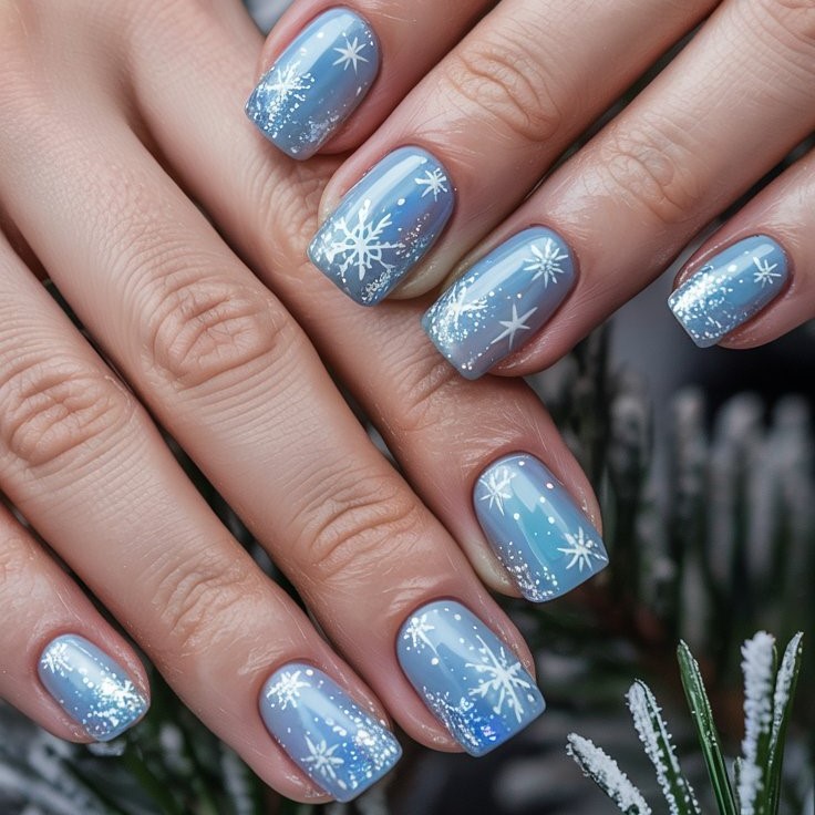 Winter Christmas Holiday Nails
