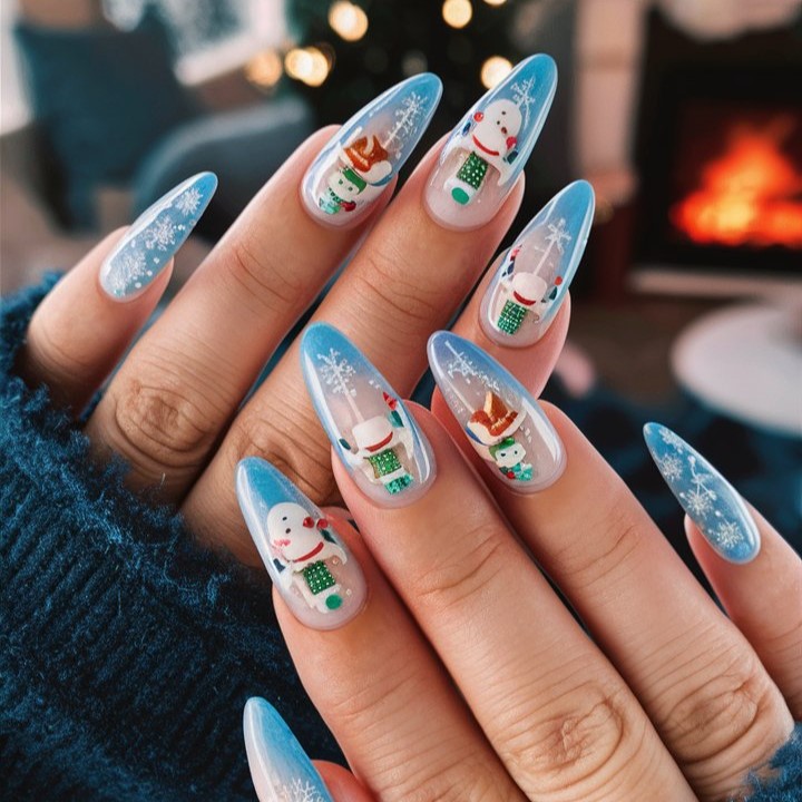Winter Christmas Nails