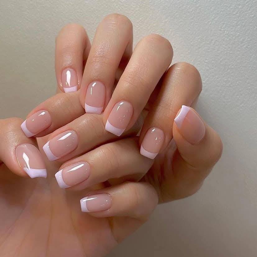 Classic Soft Pink French Nails