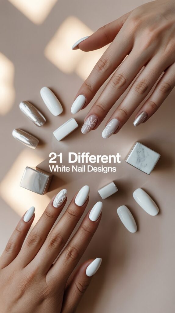 21 White Nails Inspirations: Elegant & Trendy Designs You’ll Love This year