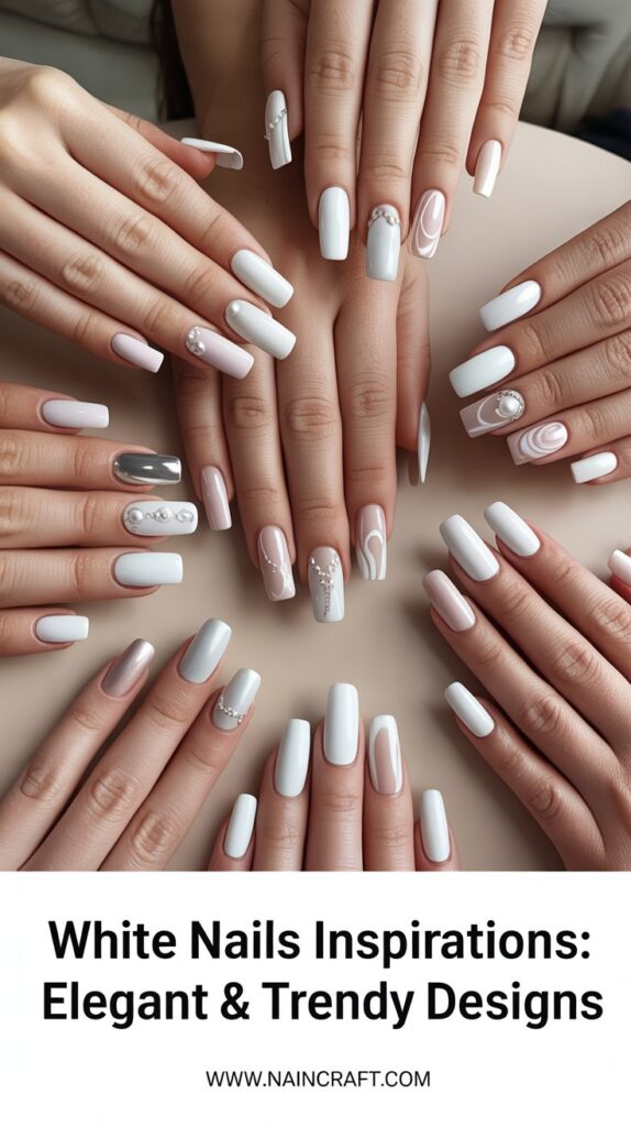 21 White Nails Inspirations: Elegant & Trendy Designs You’ll Love This year