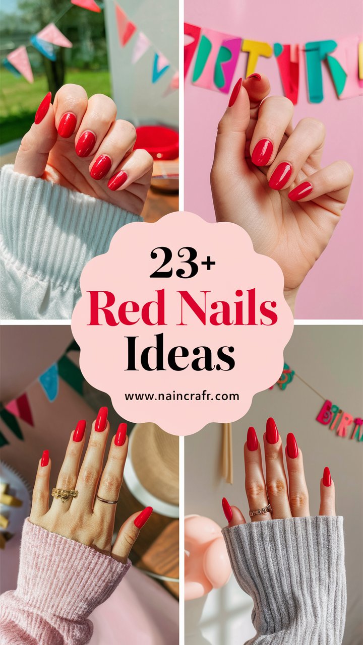 23+ Red Nails Ideas That Will Totally Elevate Your Manicure Game