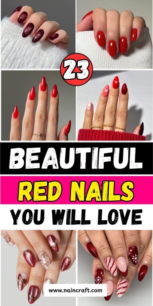 34 Red Nails Ideas That Will Totally Elevate Your Manicure Game
