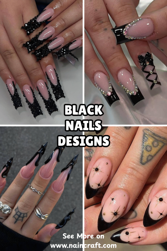 35 Bold & Beautiful Black Nails Ideas & Black Nails Designs You’ll Love in 2025