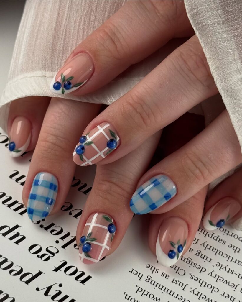 Blueberry Picnic Nails