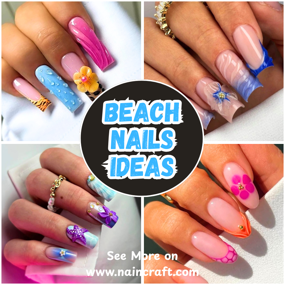 29 Beach Nails And Beach Nail Design Ideas for Your Next Vacation