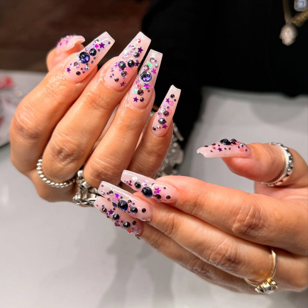 Glam Star Crystal Nails