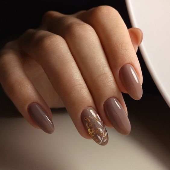 Glossy Mocha with Gold Accent