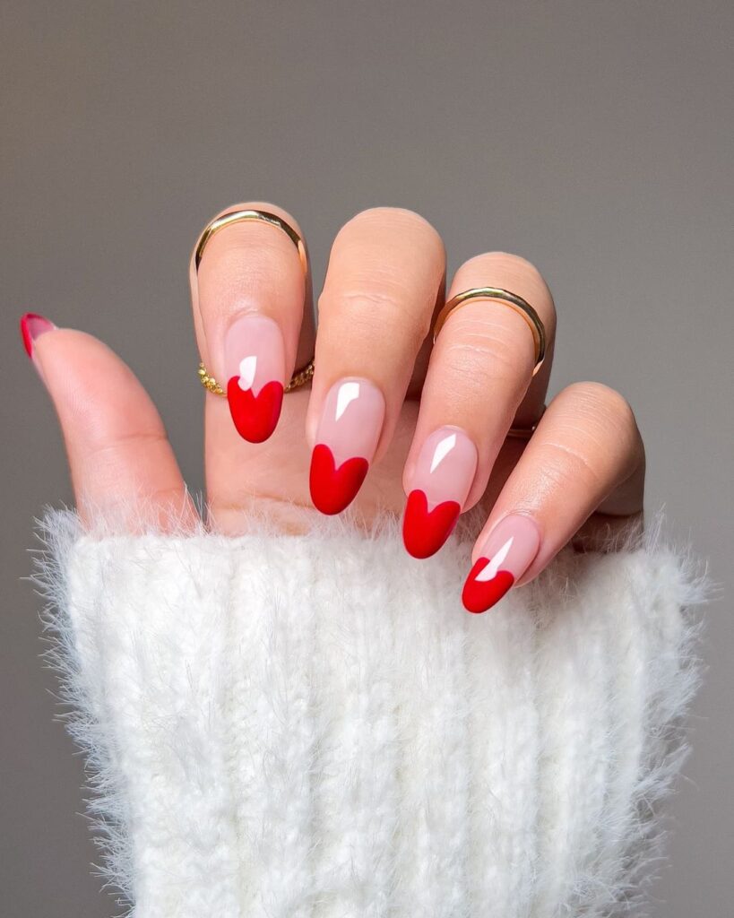 Heart Tip Cute Nails