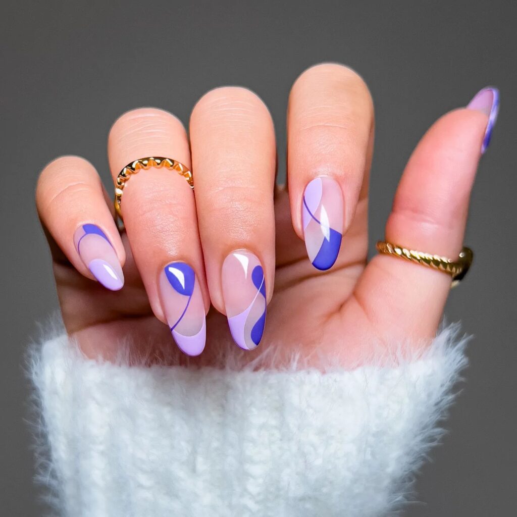 Lavender & Blue Waves