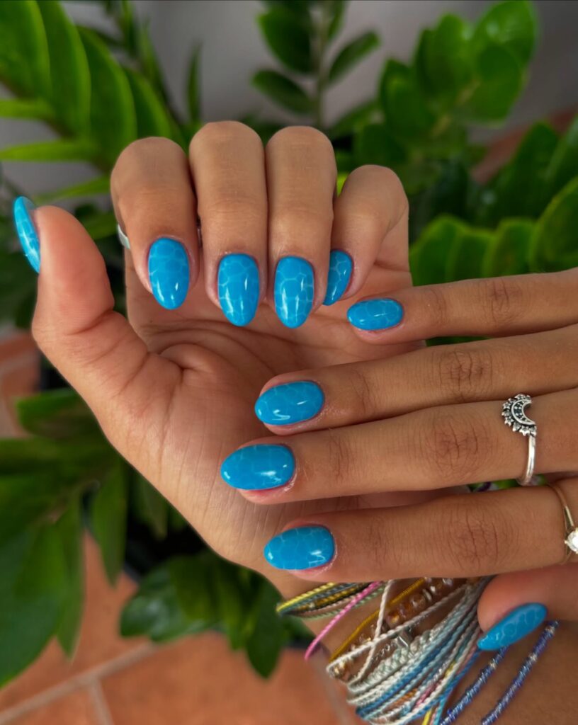Ocean Blue Pool Nails