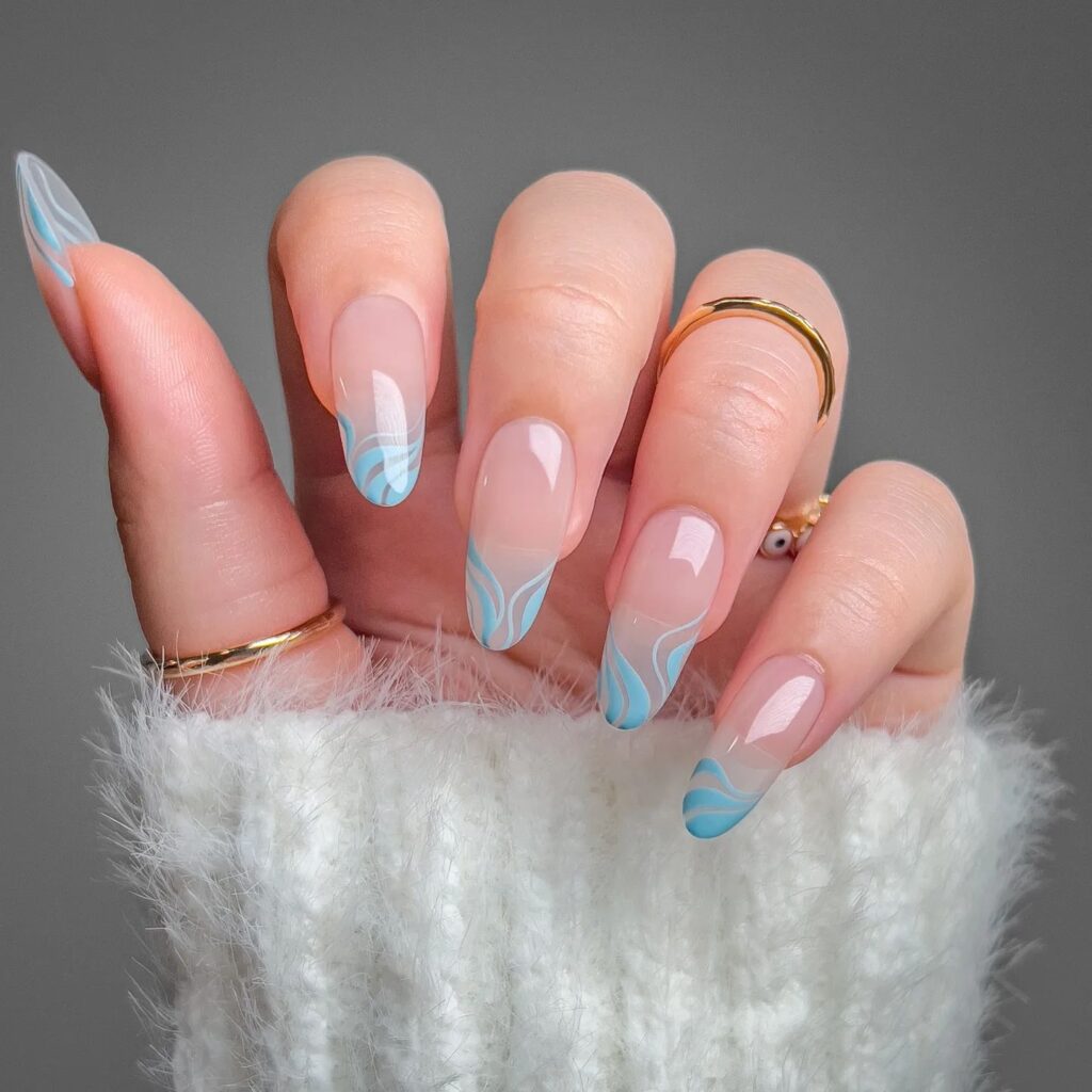 Ocean Wave Tips Nails