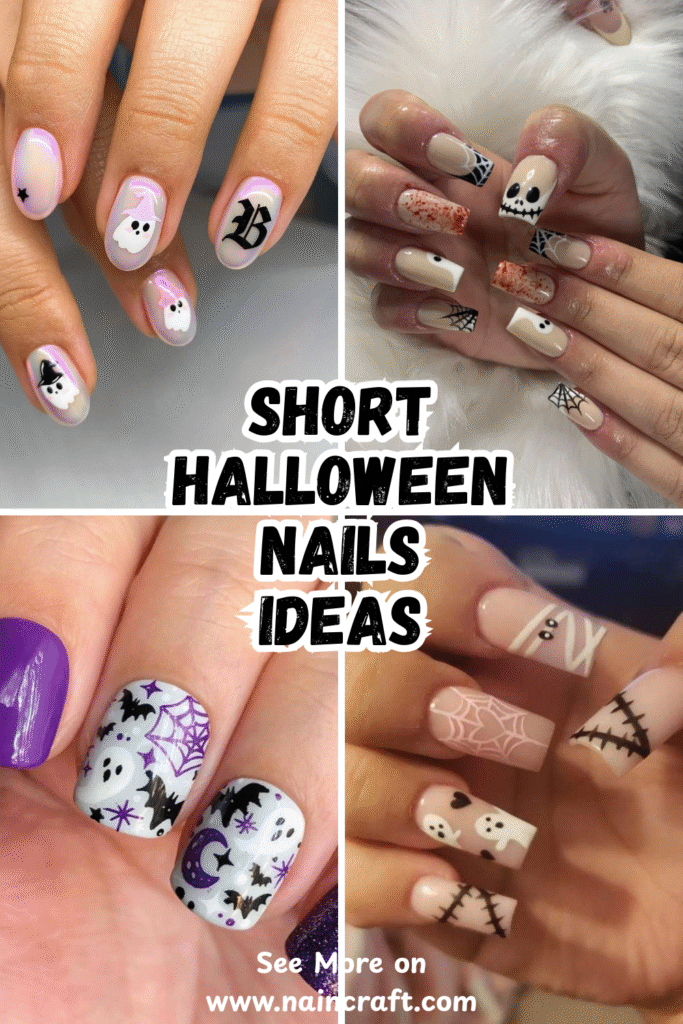 20 Short Halloween Nails Ideas & Short Halloween Nail Designs With A Scary Twist