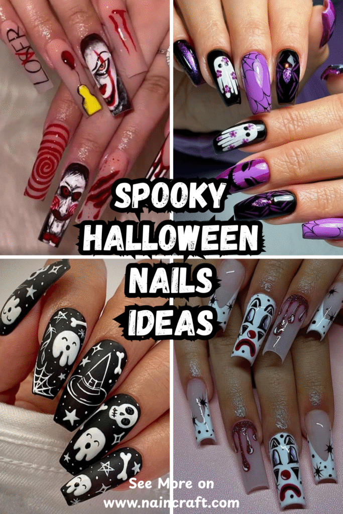 26 Scary Spooky Halloween Nails Ideas & Best Spooky Halloween Nail Designs for October 2025