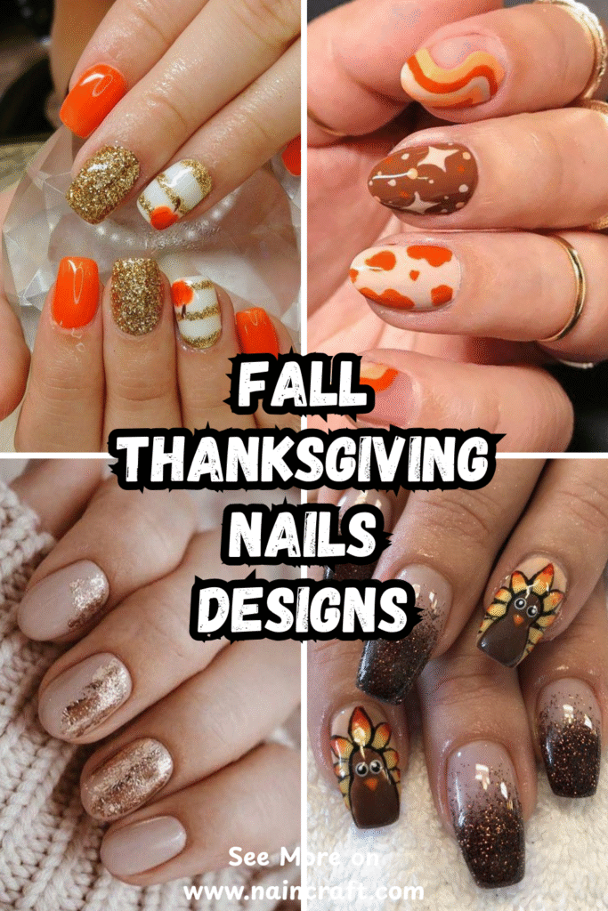 24 Cozy Fall Thanksgiving Nails Ideas & Best Fall Thanksgiving Nail Designs To Try This Year