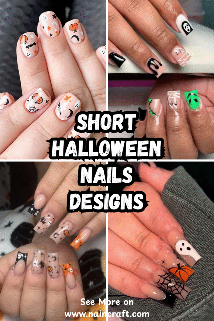 20 Short Halloween Nails Ideas & Short Halloween Nail Designs With A Scary Twist