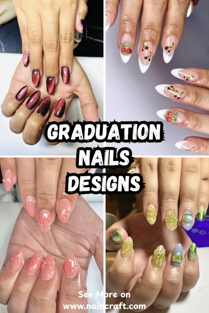 27 Best Graduation Nails Ideas & Creative Graduation Nail Designs For Graduation Day