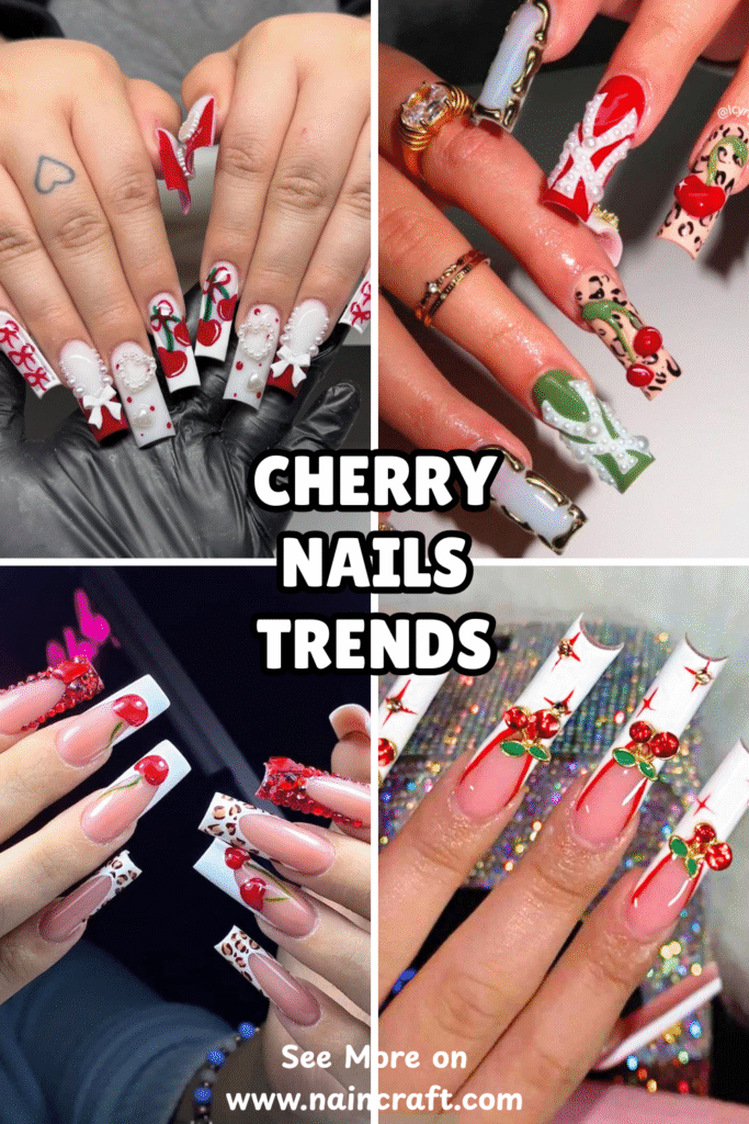 24 Cherry Nails & Beautiful Cherry Nails Design Ideas for the Perfect Look (3)