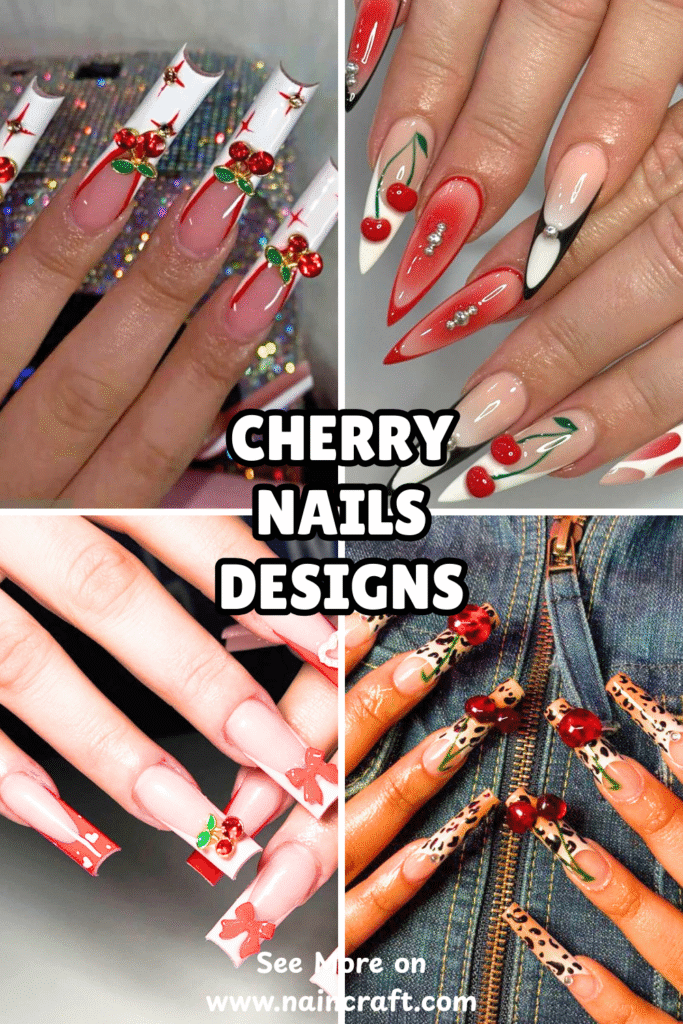 24 Cherry Nails & Beautiful Cherry Nails Design Ideas for the Perfect Look (4)