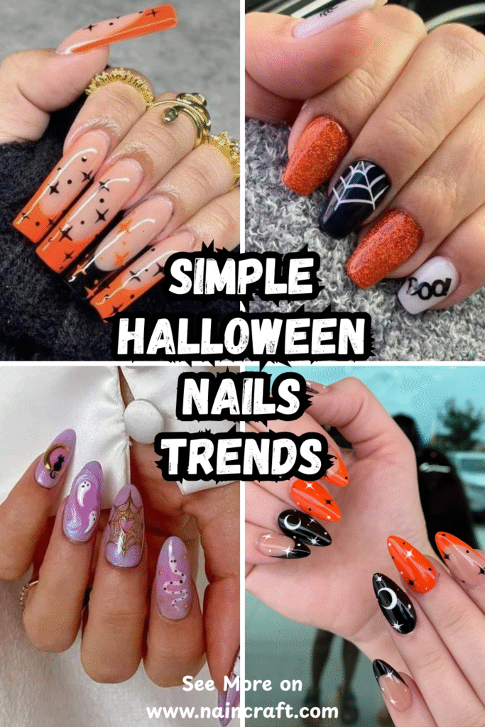 25 Simple Halloween Nails Ideas & Simple Halloween Nail Designs That Are Quick To Do