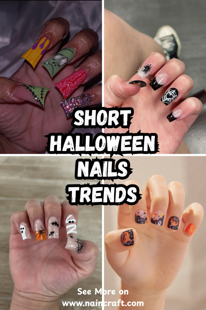 20 Short Halloween Nails Ideas & Short Halloween Nail Designs With A Scary Twist