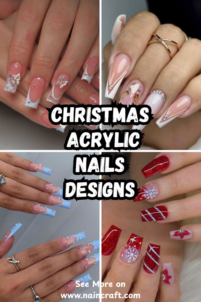 18 Stunning Christmas Acrylic Nails Ideas & Trendy Christmas Nail Acrylic Designs For The Holiday Season