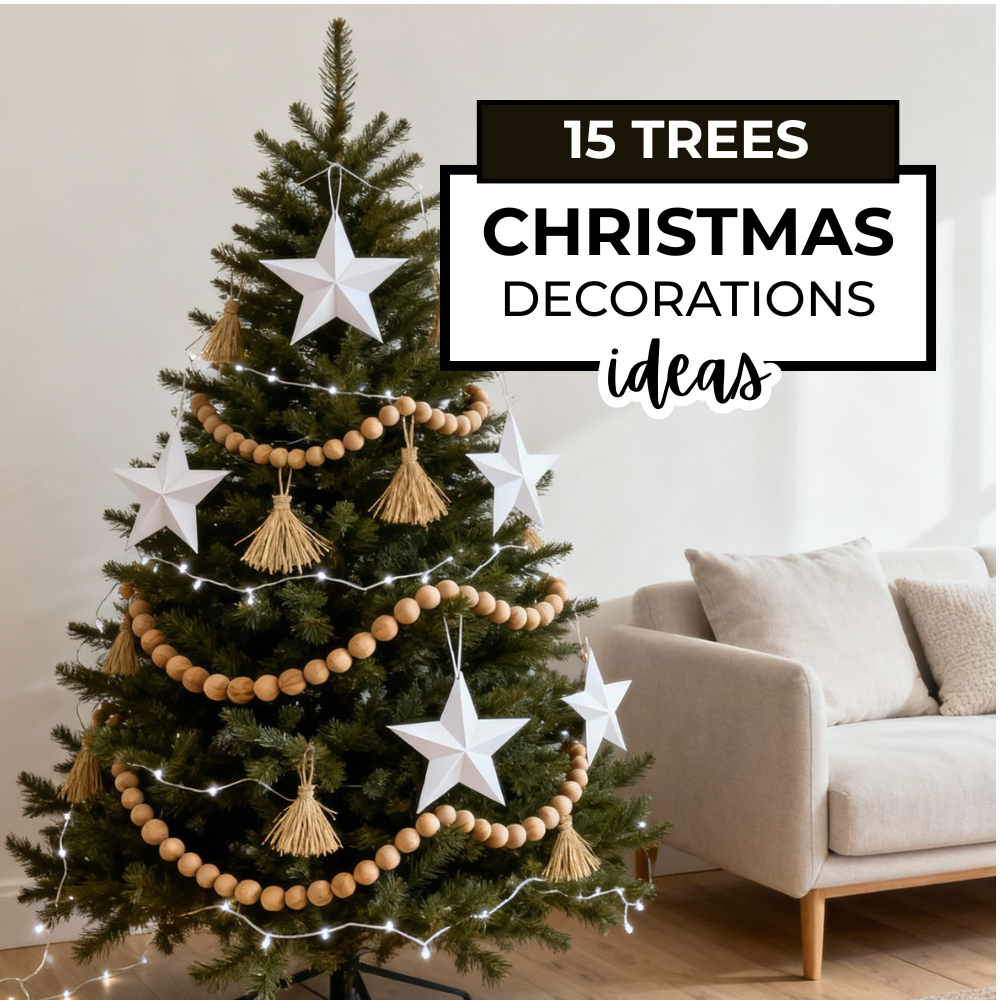 15 Charming Christmas Tree Ideas That Are  Decorated With Wood
