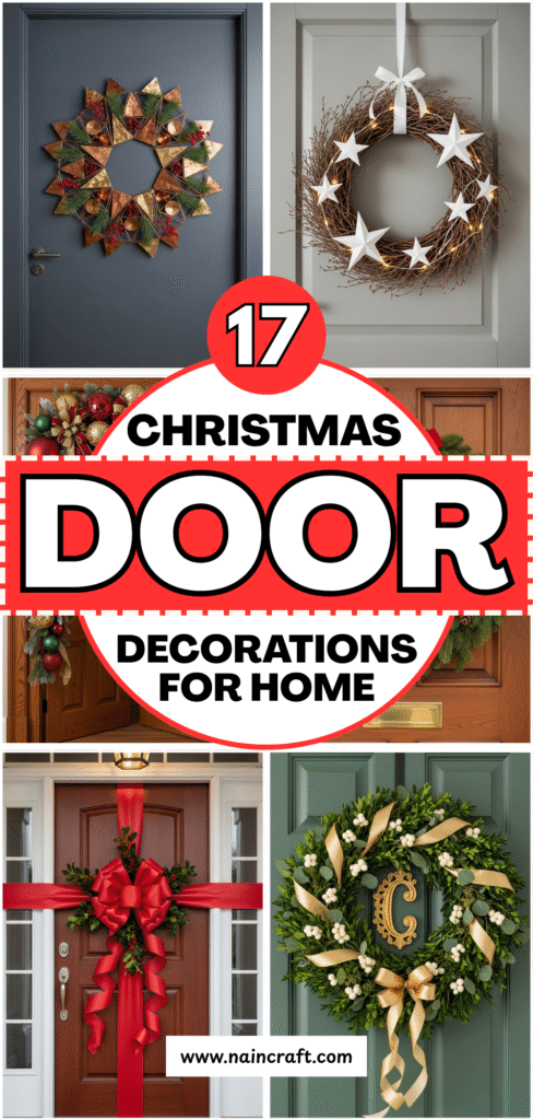 17 Cozy and Creative Christmas Door Decorations Ideas To Make Entryway Feel Festive (13) 17 Cozy and Creative Christmas Door Decorations Ideas To Make Entryway Feel Festive