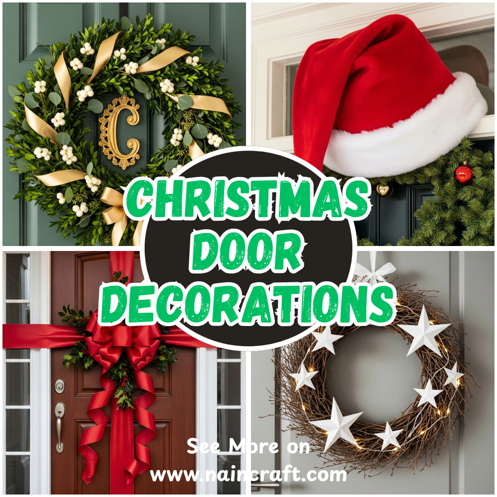 17 Cozy and Creative Christmas Door Decorations Ideas To Make Entryway Feel Festive
