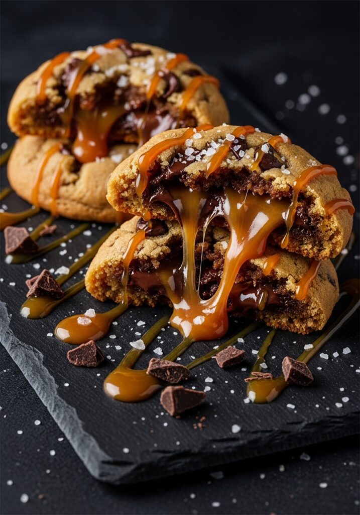 2 Salted Caramel Chocolate Chip Cookies