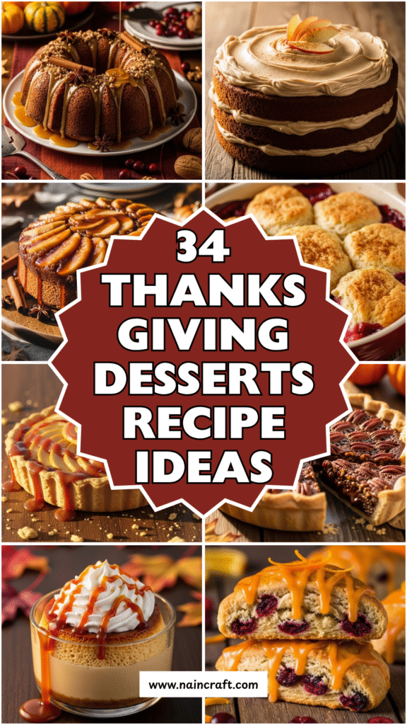 34 Delicious Thanksgiving Dessert Recipes That Will Make Your Thanksgiving Holiday Table Unforgettable