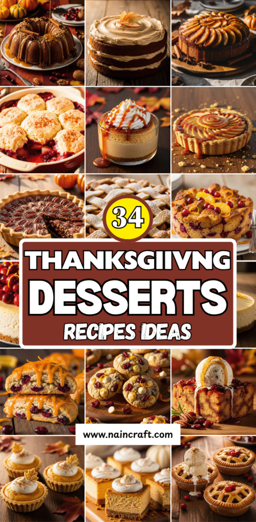 34 Delicious Thanksgiving Dessert Recipes That Will Make Your Thanksgiving Holiday Table Unforgettable