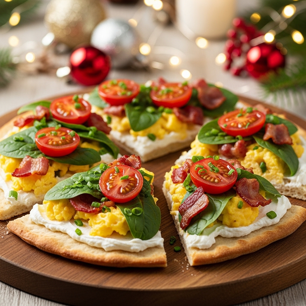7 Christmas Breakfast Pizza