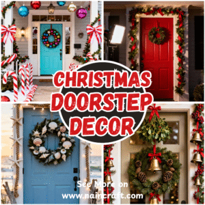 18 Beautiful Christmas Doorstep Decorations & Christmas Doorstep Décor Ideas for a Cozy Entrance