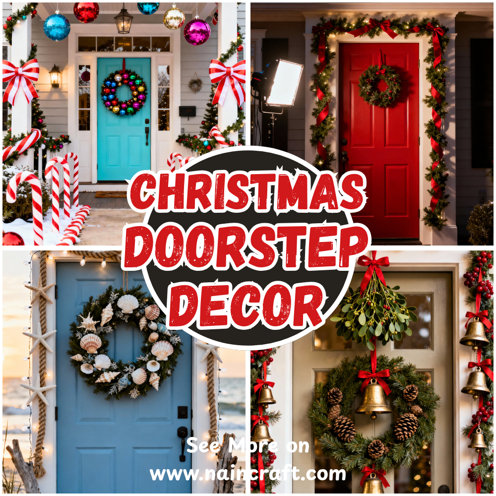 18 Beautiful Christmas Doorstep Decorations & Christmas Doorstep Décor Ideas for a Cozy Entrance 18 Beautiful Christmas Doorstep Decorations & Christmas Doorstep Décor Ideas for a Cozy Entrance
