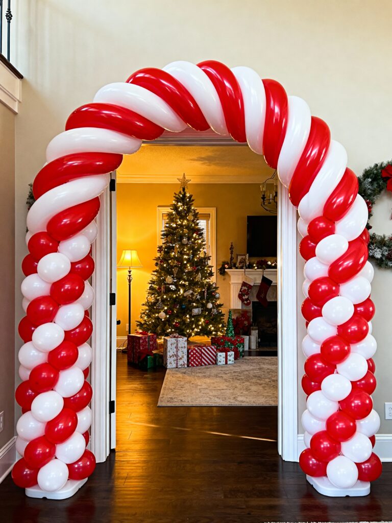 Candy Cane Balloon Archway Decor