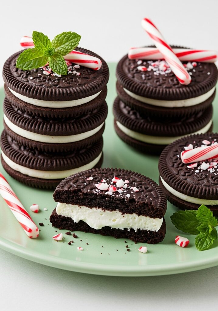 Chocolate Peppermint Sandwich Cookies