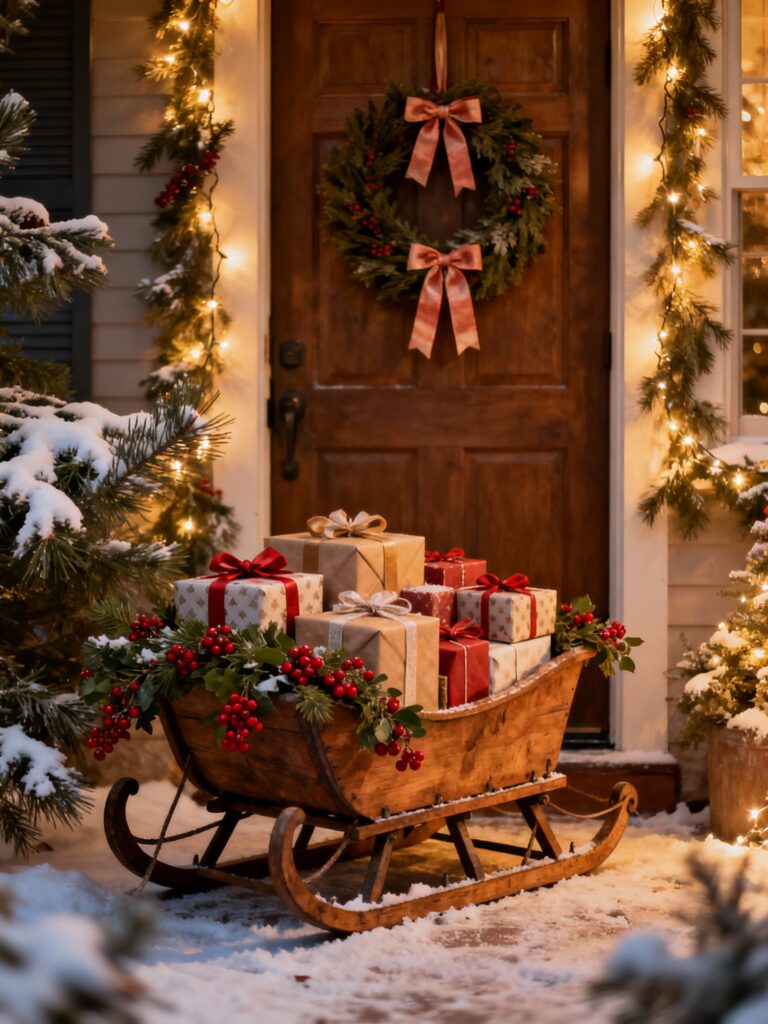 Christmas Sleigh Doorstep