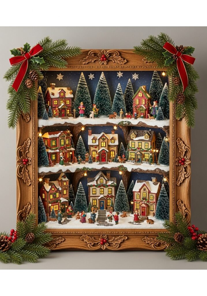 Christmas_Door_Decor_15_Winter_Village