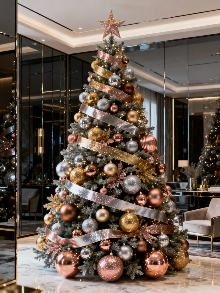 Elegant Metallic Christmas Tree