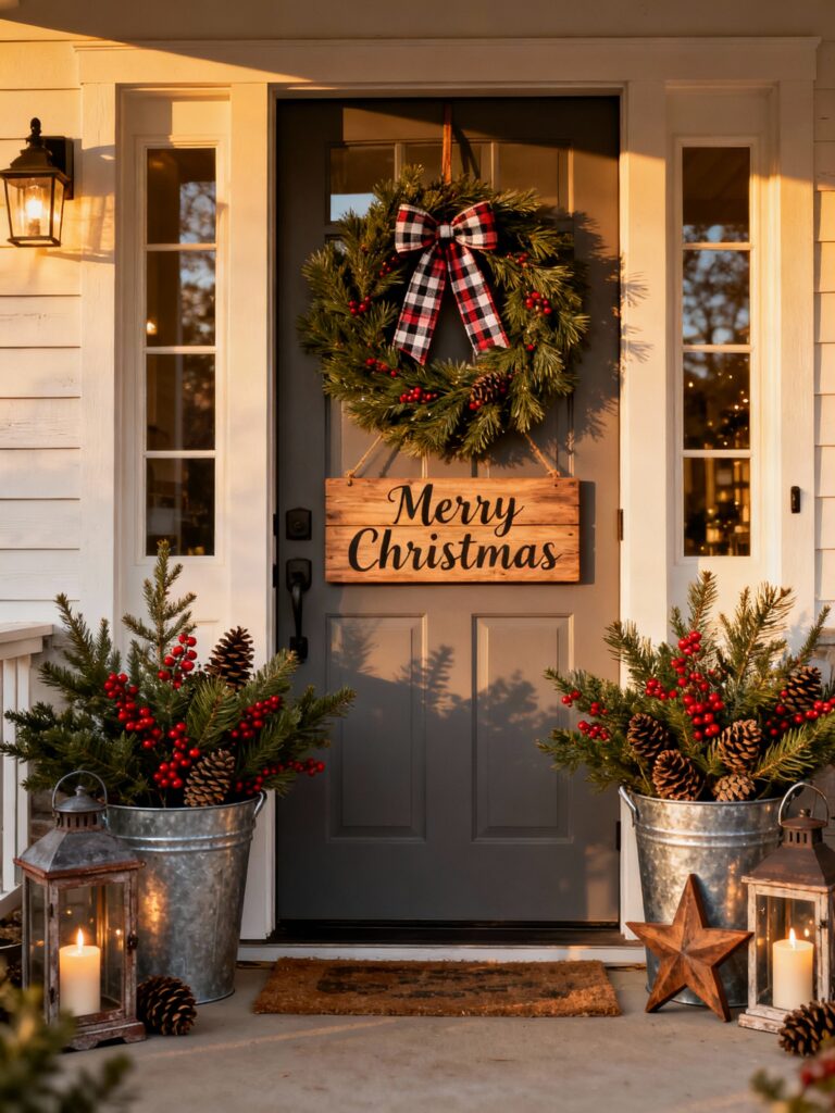 Farmhouse Christmas Doorway