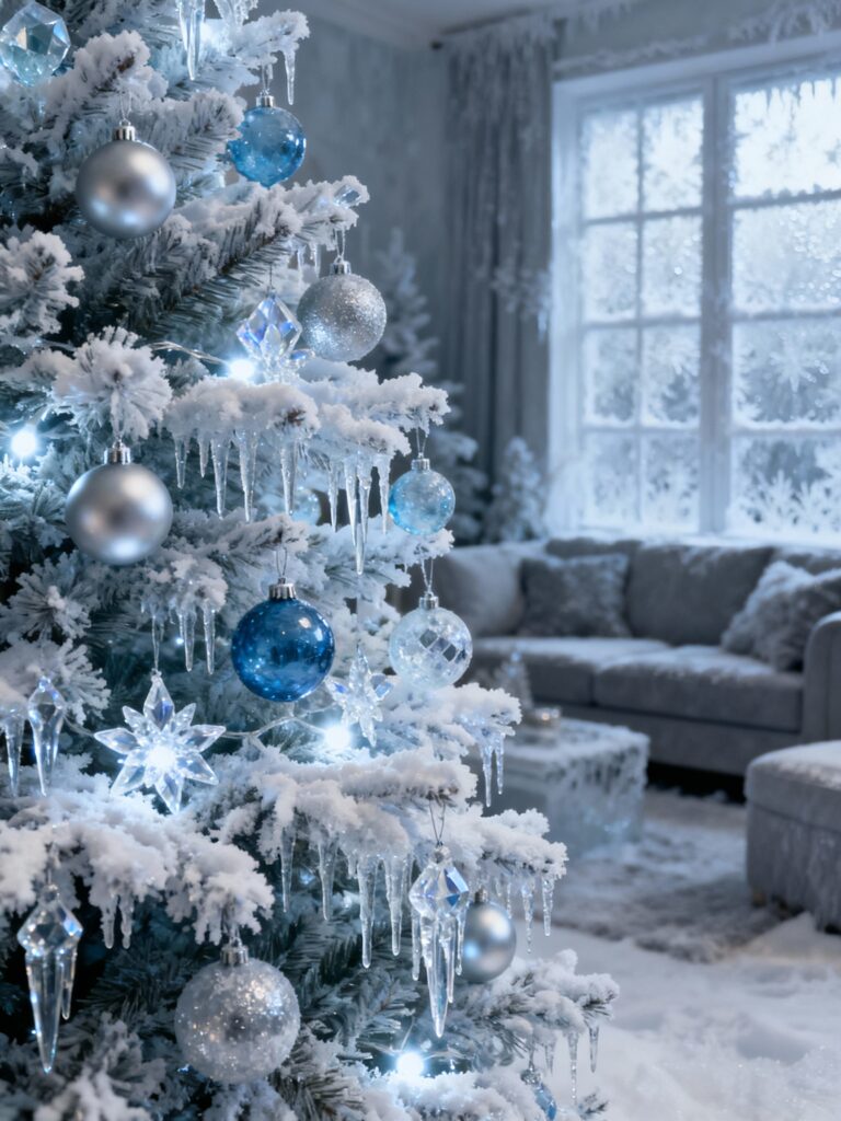 Frosted Icy Style Christmas Tree